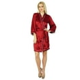 thumbnail image 3 of Bimba Women Short Satin Robe Getting Ready Bride Bridesmaid Robes Coverup Gift, 3 of 7