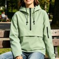 thumbnail image 6 of TaTaai Womens Anorak Long Sleeve Half Zip Hooded Waterproof Windbreaker with Pockets Lightweight Outdoor Hiking Jacket, 6 of 8