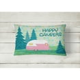 thumbnail image 2 of Carolines Treasures VHA3004PW1216 Happy Campers Glamping Trailer Fabric Decorative Pillow  12H x16W multicolor, 2 of 3