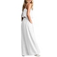 thumbnail image 4 of Women's Linen 2 Piece Outfits Sleeveless Tank Tops Wide Leg Flowy Pants Summer Casual Dressy Matching Sets with Pockets, 4 of 6
