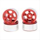 thumbnail image 3 of 4 Llantas de Metal de 1,0 Pulgadas para Coche Trepador de Control Remoto 1/24 1/18 para Axial SCX24 AX24 FCX24 Enduro24 TRX4M, Estrecho de 5 Radios Rojo, 3 of 5