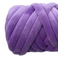 thumbnail image 3 of Velvet Chunky Yarn, Lightweight Durable Soft Washable, Comfortable Giant Yarn for Sweaters Hand Knitting Throw Rugs Rug Making Pet Bed Violet, 3 of 9