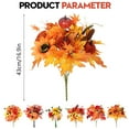 thumbnail image 3 of fall flowers sunflowers Artificial Flowers Autumn Sunflower for Fall Thanksgiving Festival Simulation Bouquet fall decor Plastic Fake Flower Ornaments Welcome Home Decorations sunflower decorations, 3 of 9