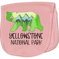 thumbnail image 2 of Inktastic Yellowstone National Park Mountains and Bear Shape Baby Burp Cloth, 2 of 3