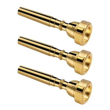 Trumpet Mouthpiece 3C 5C 7C Trumpet Accessories, Brass Trumpet Mouthpiece Set for Beginners (Gold)