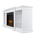 thumbnail image 4 of Bowery Hill 81" Modern Wood Entertainment Fireplace TV Stand in White/Black, 4 of 8