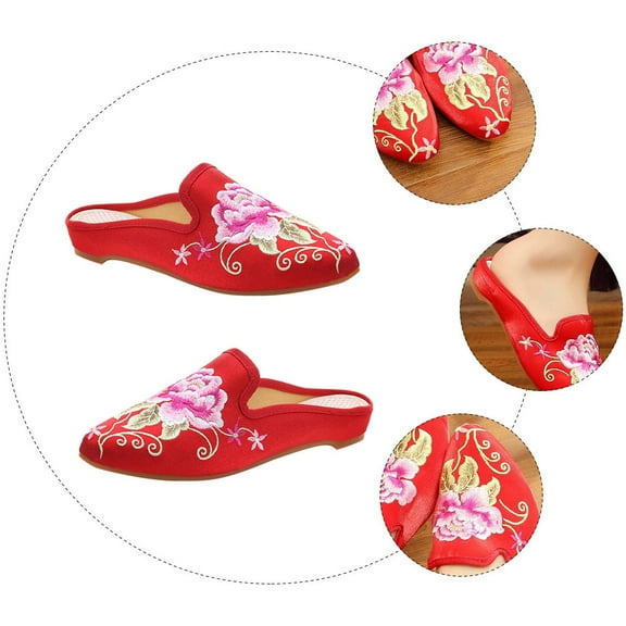ELAYARD 1 Pair Women Moccasin Slipper Fashion Slippers Red TPR Practical Use Women Shoes Outdoor