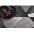 thumbnail image 3 of Rug Branch Contemporary Geometric  Grey Red Red Indoor Runner Rug - 2x20, 3 of 7