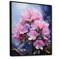 thumbnail image 2 of Designart "Whispers Of Mystic Blooms II" Rhododendron Floater Framed Canvas Wall Art, 2 of 5