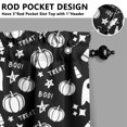 thumbnail image 3 of 2 PCS Halloween Tier Curtains Featuring Bat and Cobweb Illustration, Halloween Themed Caf Curtains for Small Windows 27.5x36in(70x90cm) Kitchen Curtains, 3 of 4