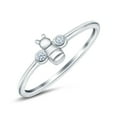 thumbnail image 3 of Simulated Cubic Zirconia Size-10 Bumble Bee Wedding Band Ring 925 Sterling Silver, 3 of 7