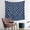 Wolf Portrait Geometric, variant on 50x50 Inch Square Wall Tapestry for Indoor & Outdoor, Living Room, Bedroom, Teen Room,Wolf Portrait Geometric Blue Pattern
