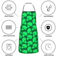 thumbnail image 6 of Easygdp Green Broccoli Apron Waterdrop Resistant with 2 Pockets,Oil Resistant Cooking Kitchen Chef Apron for Women Men, 6 of 7