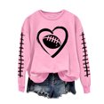 thumbnail image 2 of Xdegoge Mock Neck Tops for Women Sweatshirt Casual Sweaters Long Sleeve Shirts Long Sleeve Pullover Top Oversized Shirt Basic Slouchy Clothes 2025 CorpiñOs Para Mujer Pink L, 2 of 4