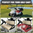 thumbnail image 4 of Yuyamidu Cute Snwoman Golf Cart Seat Covers with Pockets, Santa Claus Golf Seat Covers for Cart for 2-Person Seats Cute Club Car Golf Cart Accessories, Christmas, 4 of 7