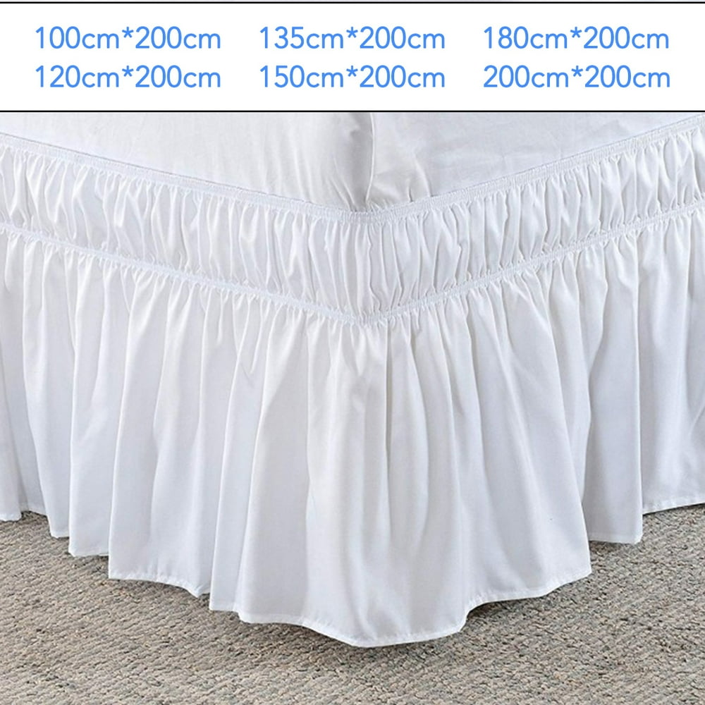 Wrap Around Bed Skirt, Elastic Band Wrap Around Bed Skirt Dust Ruffle