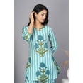 thumbnail image 5 of Sky Blue Botanical Printed Cotton Kurta With Pant, 5 of 5