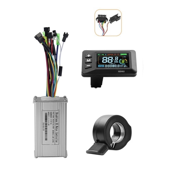 36V 48V 17A Brushless Controller GD02 Meter LCD Display 24V-60V Throttle Kit for Electric Scooter E-Bike Repair Kit