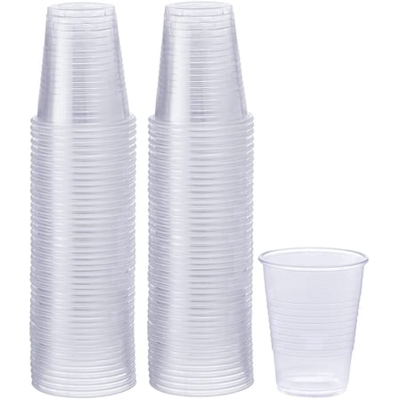 GUSTO 5 Oz Plastic Cups Disposable Clear Cups for Party, 100-Pack