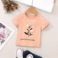 thumbnail image 2 of Mercatoo Girls Toddler Short Sleeve Tshirt Tops Tees Casual Summer Shirts Flower Graphic Kids Basic Crewneck T Shirts, 2 of 3