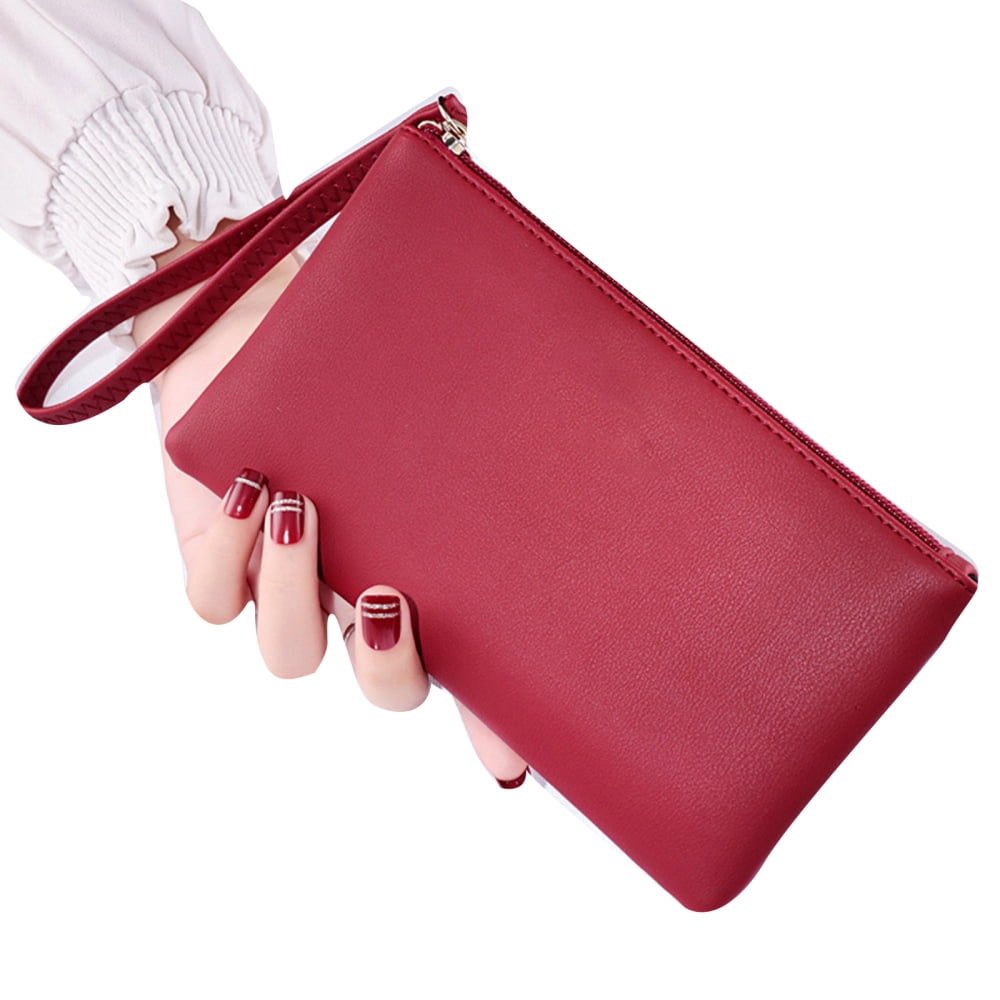 Wallet Men Bifold Red/White Card Holder Genuine Leather Card Holder  Handmade | eBay
