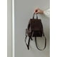 thumbnail image 3 of MOLERFO - Mochila pequeña para mujer, mochila de piel para mujer, mochila estética, mini mochila para mujer, color negro (café), Marrón, 3 of 3
