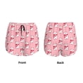 thumbnail image 5 of Lsque pink Scarf bear Printed Women's Running Shorts with Liner Pockets,Elastic Quick Dry Workout Athletic Gym Yoga Shorts,Womens High Waist Shorts-Large, 5 of 9