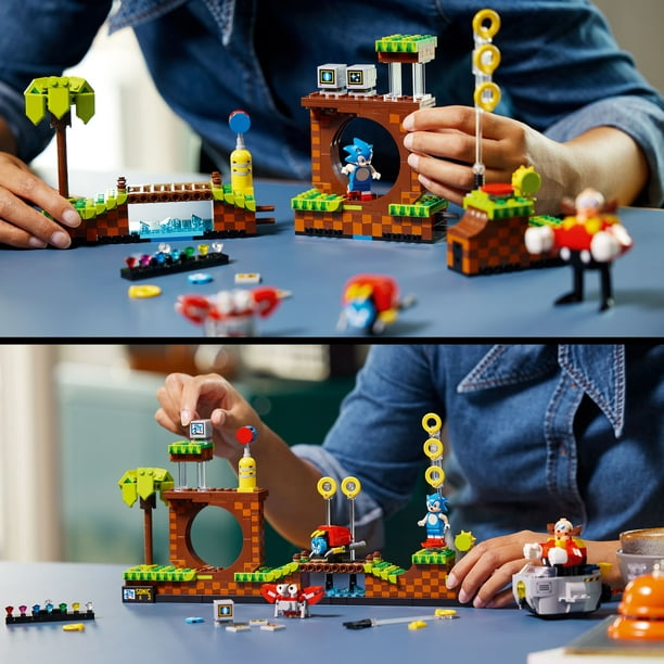Frugtgrøntsager barmhjertighed større LEGO Ideas Sonic the Hedgehog – Green Hill Zone 21331 Collectible Set,  Nostalgic 90's Gift Idea for Adults with Dr. Eggman Figure and Eggmobile -  Walmart.com