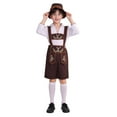 thumbnail image 4 of RTKFRFLM Boys Bavarian Oktoberfest Set Lederhosen Outfit For Kids Halloween Party Performance Traditional German Dress Shirt Suspenders Hat Socks Clothing Sets,Size 9-10 Years, 4 of 7