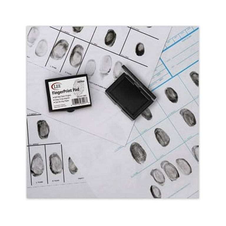 Lee Specially Formulated Rub-Off Ink Fingerprint Pad, 03035, 3pk.