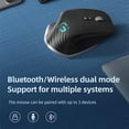 thumbnail image 4 of Ratón Inalámbrico Bluetooth 5.0 Mouse 2.4G Ratón Óptico Portátil Inalámbrico Ratones Ergonómicos para Computadora de Mano Derecha Negro, 4 of 5