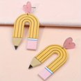 thumbnail image 3 of Boucles d'Oreilles Pendantes Design Crayon Style Scolaire Mignon Bijoux Acryliques Classiques Saison de Rentrée, 3 of 5