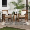 thumbnail image 3 of 3-Piece Solid Acacia Wood Outdoor Conversation Set in Dark Brown, 3 of 8