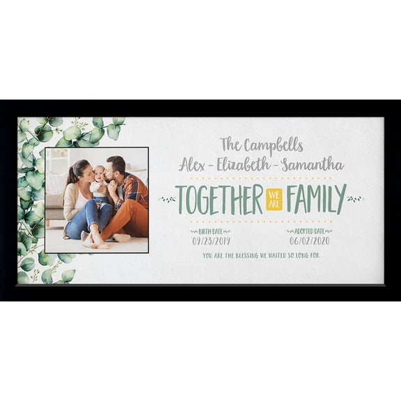 Adoption Commemoration Personalized Print or Framed Print | Together We Are Family Photo