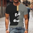 thumbnail image 1 of Mickey Mouse Men's T Shirt Disney Cartoon TShirts Male Summer Short Sleeve Couple T-shirt Cute Funny Tops Tee3XL Gao Jinjia LED, 1 of 2