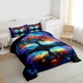 thumbnail image 3 of Manfei Tree Of Life Bedding Comforter Set 2pcs for Teens Adults,Gradient Galaxy Universe Twin Comforter Sets Microfiber,Bohemian Boho Breathable Bedding Set,Lightweight Room Decor,Reversible, 3 of 8