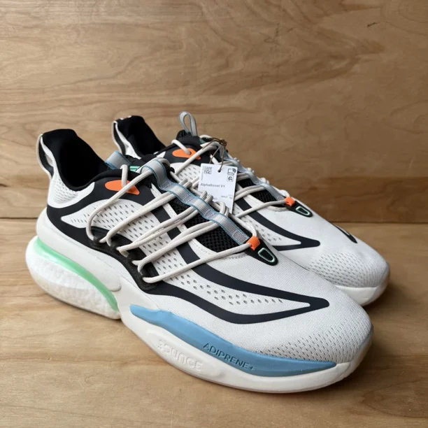Adi-das Alphaboost V1 Lace Up Mens 13 Chalk White Sneakers Casual Shoes HP6613