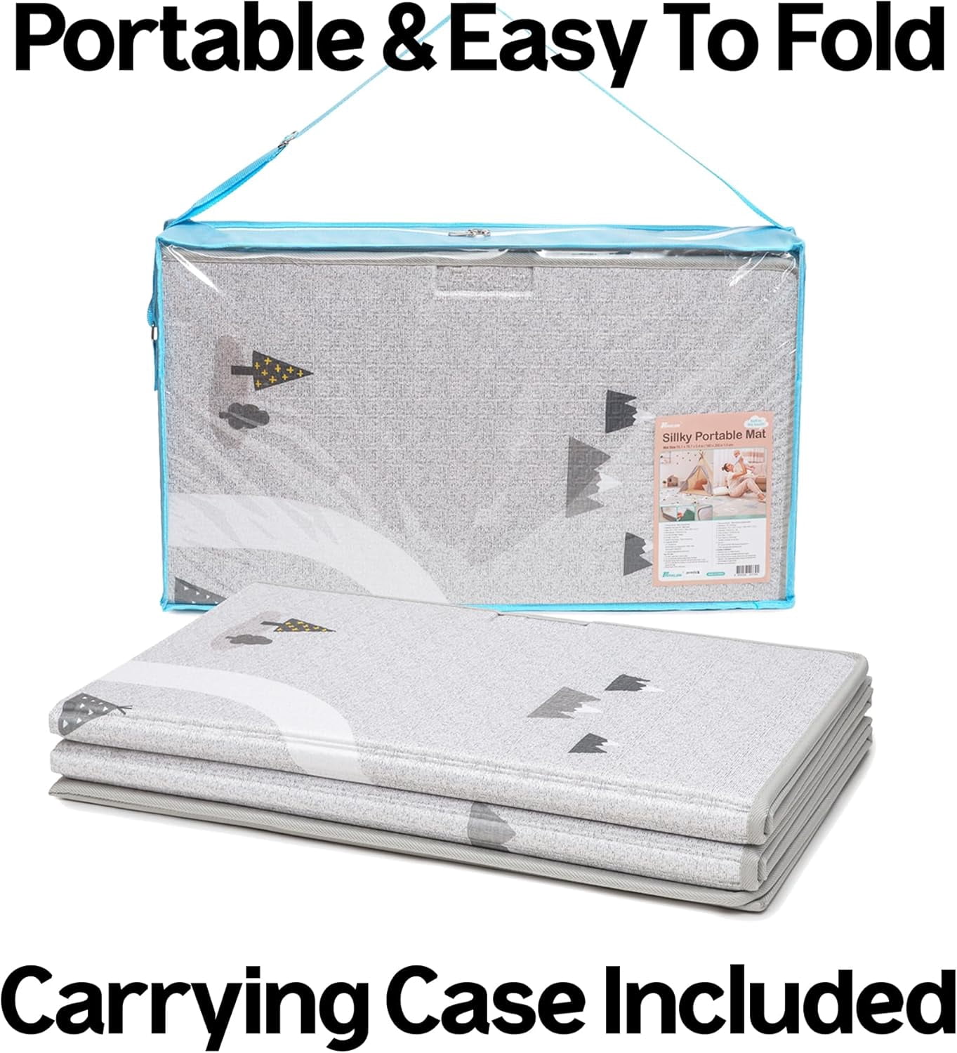 Parklon Silky Cotton Foldable Baby Play Mat -Large Size (78.7x55.1) -Le Mans