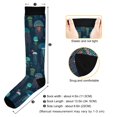 thumbnail image 3 of FORMRS Womens Knee High Socks Casual Long Thick Travel Daily Wear, 2 Pairs, Green Jellyfish Pattern, 3 of 6