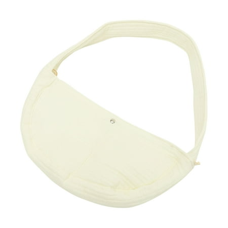 RENACLIPY 1Pcs Cat Rucksack Bag White Canvas Sling Bag for Pet Carrying Breathable 21.7X18.5X1.4in