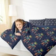 thumbnail image 4 of Feelyou Kawaii Navy Robot Full Size Comforter Sets, Kids Boys Girls Bedding Sets, 3pcs, 4 of 8