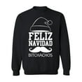 thumbnail image 1 of Feliz Navidad Bitchachos Ugly Christmas Crewneck Sweatshirt, XL, Black, 1 of 2