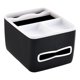 thumbnail image 3 of Caja de almacenamiento universal para reposabrazos de coche, almacenamiento de pañuelos, fácil de instalar, taza automotriz blanco negro, 3 of 9