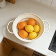 thumbnail image 5 of Collapsible Colander with Handle, Silicone Kitchen Colander for Easy Storage,Four-side Fast Draining Silicone Draining Basket, Perfect for Fruits Vegetables (Beige), 5 of 7