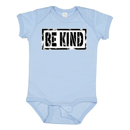 

Inktastic Be Kind Weathered Stencil in Black Boys or Girls Baby Bodysuit