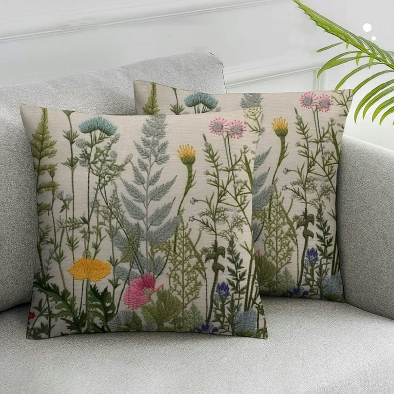 Green floral throw pillows new arrivals