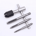 thumbnail image 4 of Machuelos Con Maneral Brocas Para Rosca Roscador M3 - M8 6 Pzs Plata, 4 of 5