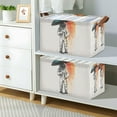 thumbnail image 2 of Yayeee Foldable Storage Basket for Shelves with Handles Set of 2 Waterproof Cloth Bins, White Astronaut, 2 of 7