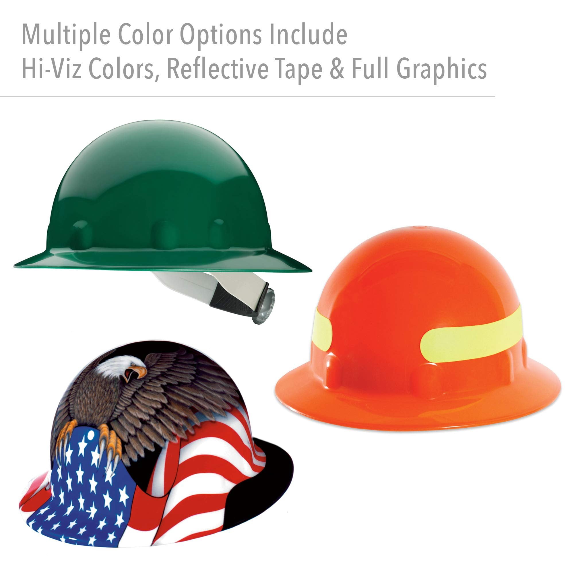 FIBRE-METAL Honeywell Home by Honeywell SuperEight Thermoplastic Full Brim Hard Hat with 8-Point Ratchet Suspension, Orange