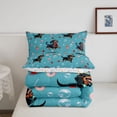 thumbnail image 5 of Homewish Dachshund Dog Full Size Comforter Sets,Cherry Donut Bedding Comforter Set,Blue,Colorful Stars Reversible,3 Pieces,1 Comforter and 2 Pillowcases, 5 of 7